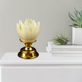 Maxbell Lotus Lamp Solemn Holy Buddhist light for Outdoor Decorative Shrine Yellow