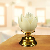 Maxbell Lotus Lamp Solemn Holy Buddhist light for Outdoor Decorative Shrine Yellow