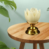 Maxbell Lotus Lamp Solemn Holy Buddhist light for Outdoor Decorative Shrine Yellow