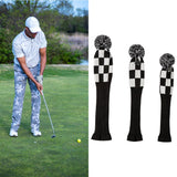 Maxbell 3PCS Knitted Golf Driver Fairway Wood Head Cover Long Neck UT Club Headcover