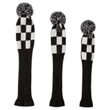 Maxbell 3PCS Knitted Golf Driver Fairway Wood Head Cover Long Neck UT Club Headcover