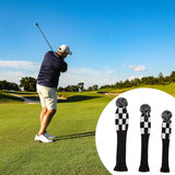 Maxbell 3PCS Knitted Golf Driver Fairway Wood Head Cover Long Neck UT Club Headcover