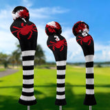 Maxbell 3x Knit Golf Driver Fairway Wood Head Covers Long Neck UT Club Headcover