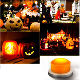 Maxbell Remote Control LED Light Pumpkin Lamp Battery Tap Mode Decorative Portable 1 Pc