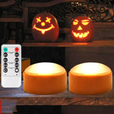 Maxbell Remote Control LED Light Pumpkin Lamp Battery Tap Mode Decorative Portable 1 Pc