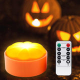 Maxbell Remote Control LED Light Pumpkin Lamp Battery Tap Mode Decorative Portable 1 Pc