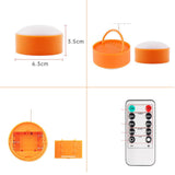 Maxbell Remote Control LED Light Pumpkin Lamp Battery Tap Mode Decorative Portable 2 Pcs