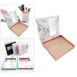 Maxbell Portable Lash Book Storage Eyelashes Case Lahses Holder Container Organizer Clear Tray  Marble