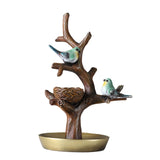 Maxbell Bird Tree Branch Jewelry Stand Bracelet Key Holder Tray Rack Tower Gold