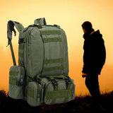 Maxbell 55L Camouflage Backpack Accessories Backpack Tactical Travel Hiking Camping Army Green