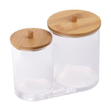 Maxbell Dispenser Floss Clear Acrylic Cotton Swabs Holder for Modern Bathroom Decor 6.3x3.62x5.31inch