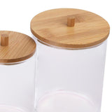 Maxbell Dispenser Floss Clear Acrylic Cotton Swabs Holder for Modern Bathroom Decor 6.3x3.62x5.31inch