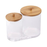 Maxbell Dispenser Floss Clear Acrylic Cotton Swabs Holder for Modern Bathroom Decor 6.3x3.62x5.31inch