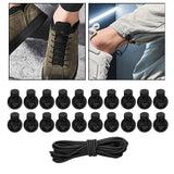 Maxbell 20pcs Plastic Cord Locks End Spring Loaded Slider + 3m Bungee Cord Style 4