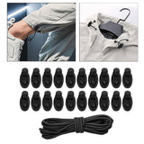 Maxbell 20pcs Plastic Cord Locks End Spring Loaded Slider + 3m Bungee Cord Style 3