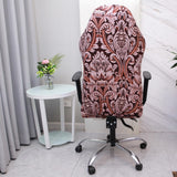 Maxbell Swivel Computer Gaming Chair Cover Stretch Armchair Cover Black Pattern
