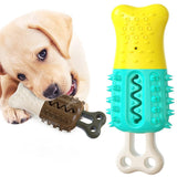 Maxbell Pet Chew Toothbrush Cleaning Toys Dogs Stick Teeth Brushing Toy Yellow Blue