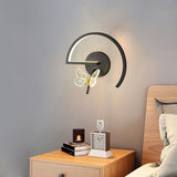 Maxbell Wall Sconce Light Butterfly Lamp Corridor for Home Lobby Background Decor Black Right