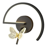 Maxbell Wall Sconce Light Butterfly Lamp Corridor for Home Lobby Background Decor Black Right