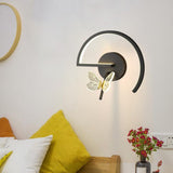 Maxbell Wall Sconce Light Butterfly Lamp Corridor for Home Lobby Background Decor Black Right