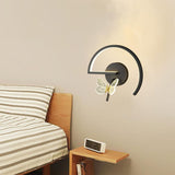 Maxbell Wall Sconce Light Butterfly Lamp Corridor for Home Lobby Background Decor Black Right