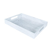 Maxbell Acrylic Tray Jewelry Rectangle Organization Makeup  40x30x5.5cm white