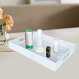 Maxbell Acrylic Tray Jewelry Rectangle Organization Makeup  40x30x5.5cm white