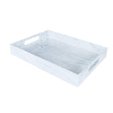 Maxbell Acrylic Tray Jewelry Rectangle Organization Makeup  40x30x5.5cm white