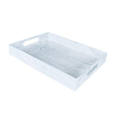 Maxbell Acrylic Tray Jewelry Rectangle Organization Makeup  40x30x5.5cm white