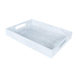 Maxbell Acrylic Tray Jewelry Rectangle Organization Makeup  40x30x5.5cm white