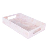 Maxbell Acrylic Tray Jewelry Rectangle Organization Makeup  40x30x5.5cm pink