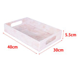 Maxbell Acrylic Tray Jewelry Rectangle Organization Makeup  40x30x5.5cm pink