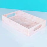 Maxbell Acrylic Tray Jewelry Rectangle Organization Makeup  40x30x5.5cm pink