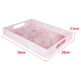 Maxbell Acrylic Tray Jewelry Rectangle Organization Makeup  30x20x5.5cm pink