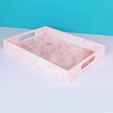 Maxbell Acrylic Tray Jewelry Rectangle Organization Makeup  30x20x5.5cm pink