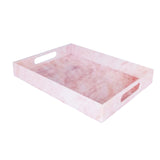 Maxbell Acrylic Tray Jewelry Rectangle Organization Makeup  30x20x5.5cm pink