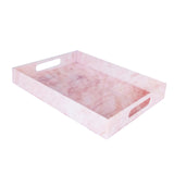 Maxbell Acrylic Tray Jewelry Rectangle Organization Makeup  30x20x5.5cm pink