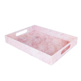 Maxbell Acrylic Tray Jewelry Rectangle Organization Makeup  30x20x5.5cm pink