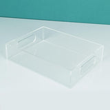 Maxbell Acrylic Tray Jewelry Rectangle Organization Makeup  24x18x5.5cm clear