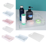 Maxbell Acrylic Tray Jewelry Rectangle Organization Makeup  24x18x5.5cm clear