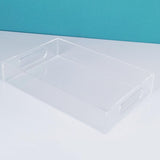 Maxbell Acrylic Tray Jewelry Rectangle Organization Makeup  30x20x5.5cm clear