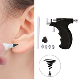 Maxbell Ear Piercing Tool Kit Stainless Steel Ears Piercer Machine Home Use Black