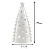 Maxbell Christmas Tree Statue Teal Light Candleholder Art Candlestick Decors 25x13cm