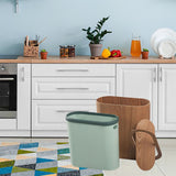 Maxbell Wooden Oval Waste Bins  with Lid 9L Garbage for Kitchen Toilet Burlywood