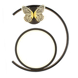 Maxbell Iron Wall Sconce Light Butterfly Lamp Light Home Corridor for Home Decor Black Right