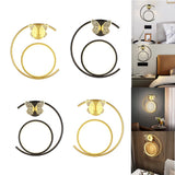 Maxbell Iron Wall Sconce Light Butterfly Lamp Light Home Corridor for Home Decor Black Left