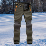Maxbell Trousers Water Resistant Lined Fleece Cycling Pants for Men Army Green XL