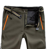 Maxbell Trousers Water Resistant Lined Fleece Cycling Pants for Men Army Green XL