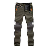Maxbell Trousers Water Resistant Lined Fleece Cycling Pants for Men Army Green XL