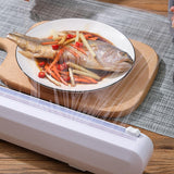 Maxbell Cling Film Dispenser with Plastic Wrap Holder Cutter Food Wrap Kitchen Tool